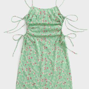 GREEN FLOWER SUMMER DRESS
